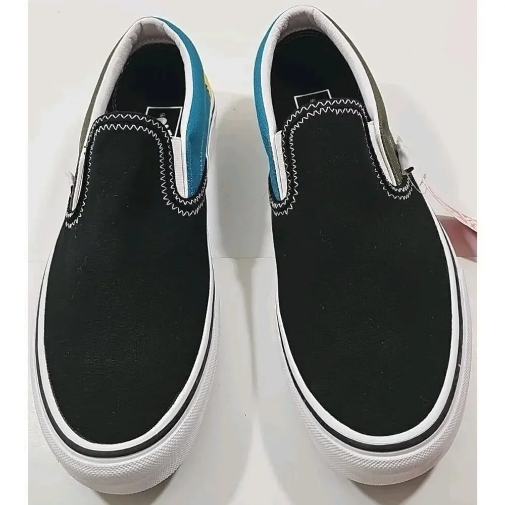 Vans ~Woman 10; Men's 8.5~Classic Slip-On Zig Zag Multi/True Sneakers NEW